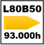 L80B50 @ 93.000h L80B50 @ 93.000h