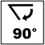 Orientation verticale du luminaire de 90° maximum. Orientation verticale du luminaire de 90° maximum.