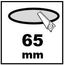 Dimension du diamètre de découpe d'encastrement : 65mm. Dimension du diamètre de découpe d'encastrement : 65mm.