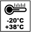 Plage de température ambiante de fonctionnement: -20°C à +38°C.