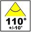 Strahlungswinkel : 110 Grad (+/- 10°).