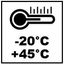 Omgevingstemperatuur: -20°C tot +45°C.