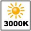 Kleurtemperatuur 3000K.