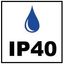 Beschermingsgraad IP40.