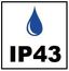 Beschermingsgraad IP43.