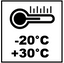 Plage de température ambiante de fonctionnement: -20°C à +30°C.