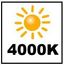 Kleurtemperatuur 4000K.