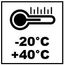 Plage de température ambiante de fonctionnement: -20°C à +40°C.