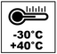 Omgevingstemperatuur: -30°C tot +40°C.